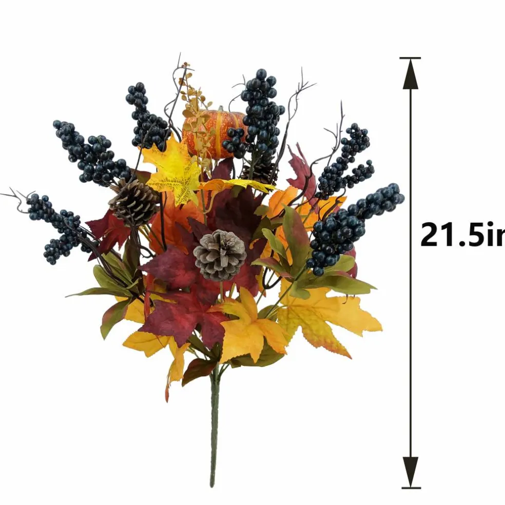 21.5" Pumpkin, Pinecone & Leaves Mix Bush by Ashland®