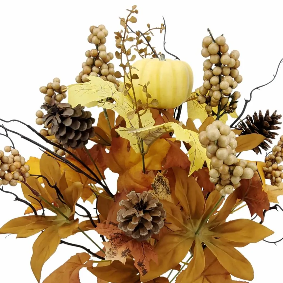 21.5" Pumpkin, Pinecone & Leaves Mix Bush by Ashland®