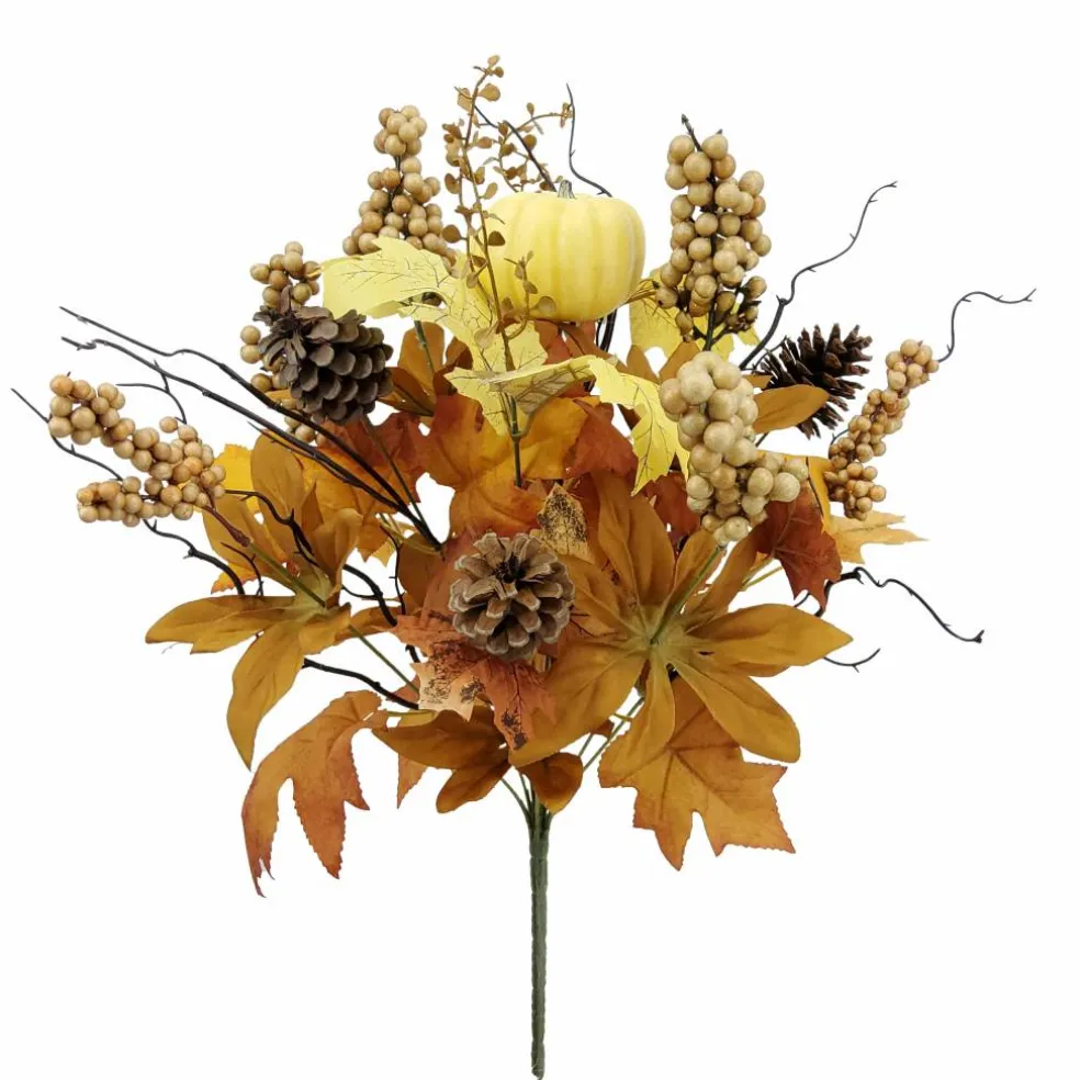 21.5" Pumpkin, Pinecone & Leaves Mix Bush by Ashland®