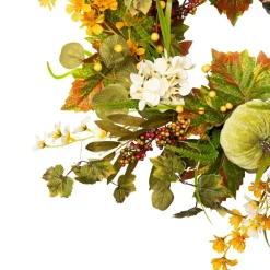 24" Pumpkins & Berries Artificial Fall Harvest Twig Wreath