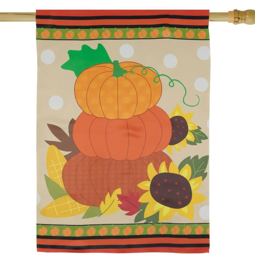 40" Pumpkins & Sunflowers Autumn Harvest Garden Flag