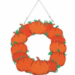 8" Pumpkins Wreath Diamond Art Kit by Make Market®