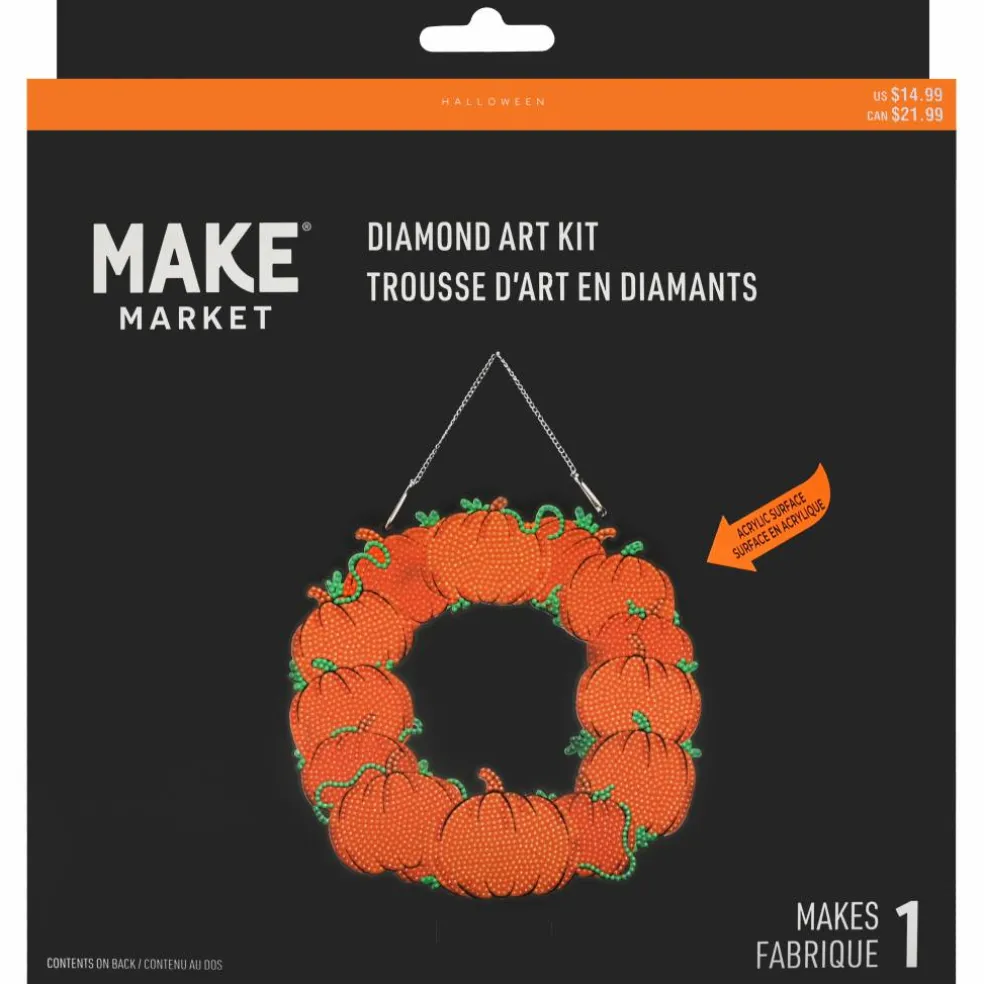 8" Pumpkins Wreath Diamond Art Kit by Make Market®