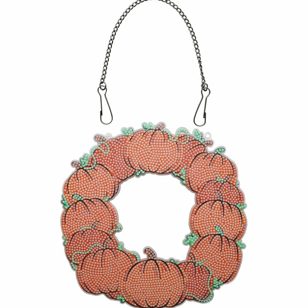 8" Pumpkins Wreath Diamond Art Kit by Make Market®