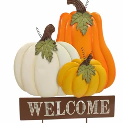 25" Pumpkin Welcome Metal Yard Stake by Ashland®