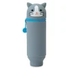 PuniLabo Stand Up Pen Case - Gray Cat