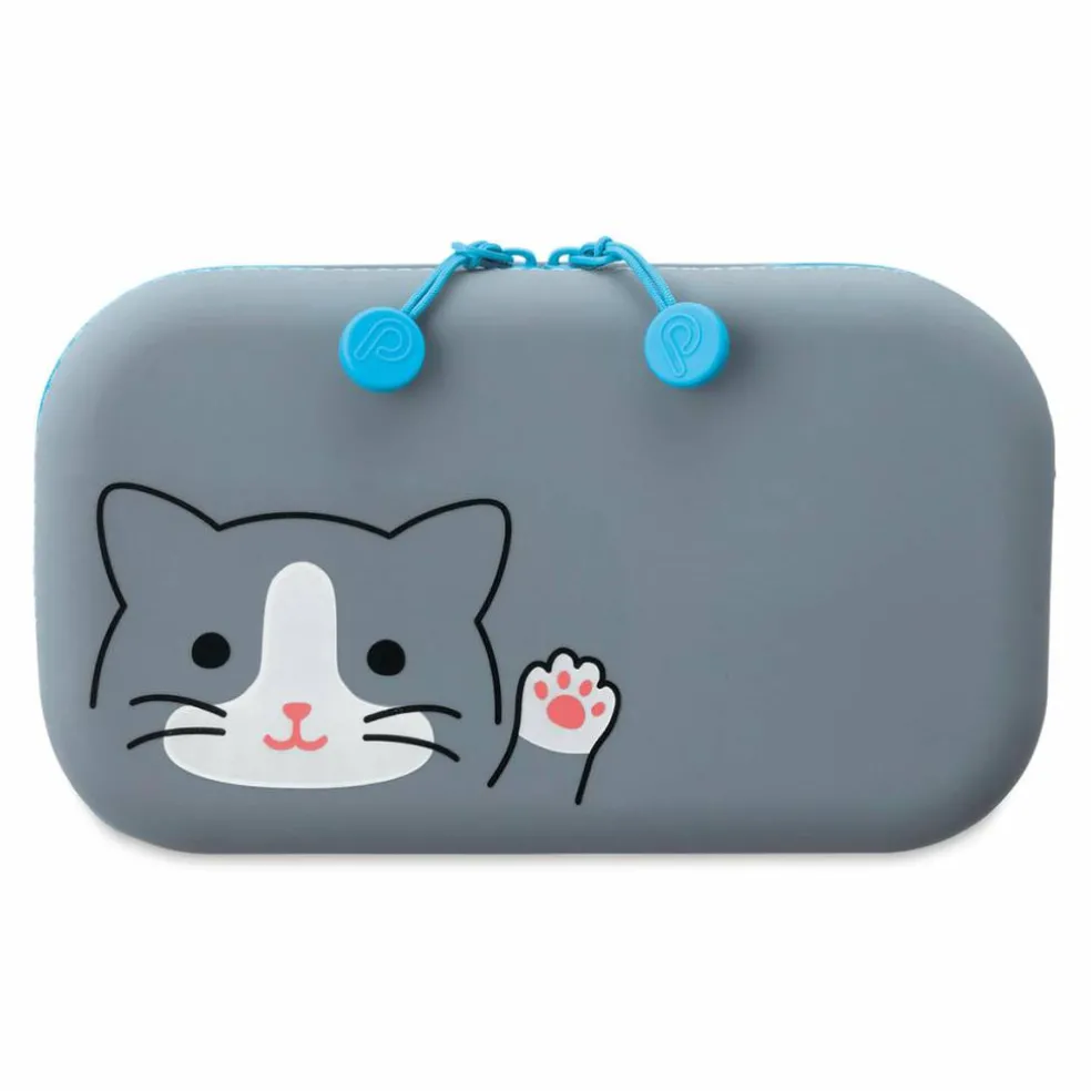 PuniLabo Zipper Pouch - Gray Cat