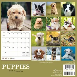 2027 Puppies Mini Calendar