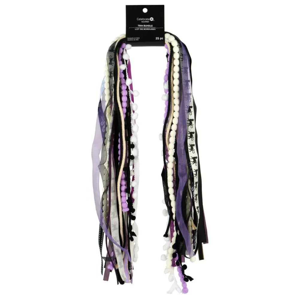 Purple, Black & White Halloween Trim Bundle, 25ct. by Celebrate It™