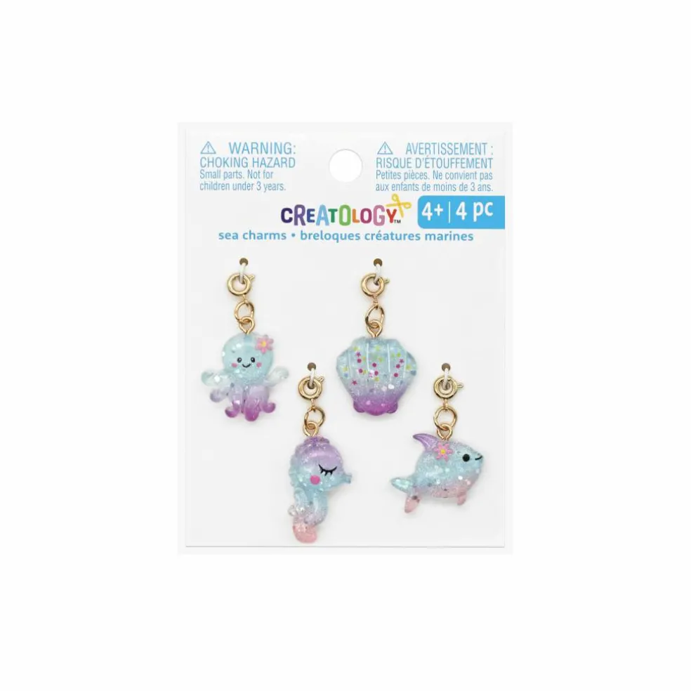 Purple & Blue Glitter Sea Life Charms, 4ct. by Creatology™