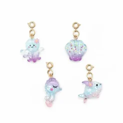 Purple & Blue Glitter Sea Life Charms, 4ct. by Creatology™