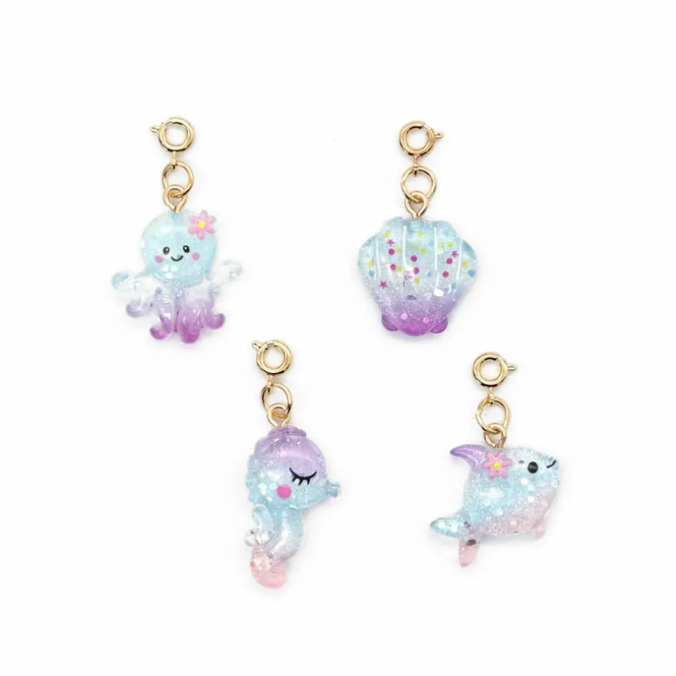 Purple & Blue Glitter Sea Life Charms, 4ct. by Creatology™