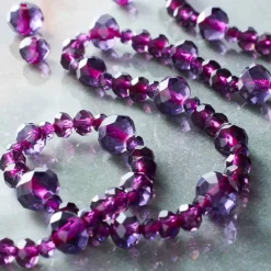 Purple Faceted Glass Round Beads by Bead Landing™