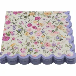 Purple Flowers Lunch Napkins with Scalloped Edges, 20ct. by Celebrate It™