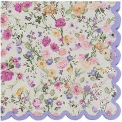 Purple Flowers Lunch Napkins with Scalloped Edges, 20ct. by Celebrate It™