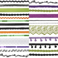 Purple, Green & Orange Halloween Trim Bundle, 25ct. by Celebrate It™