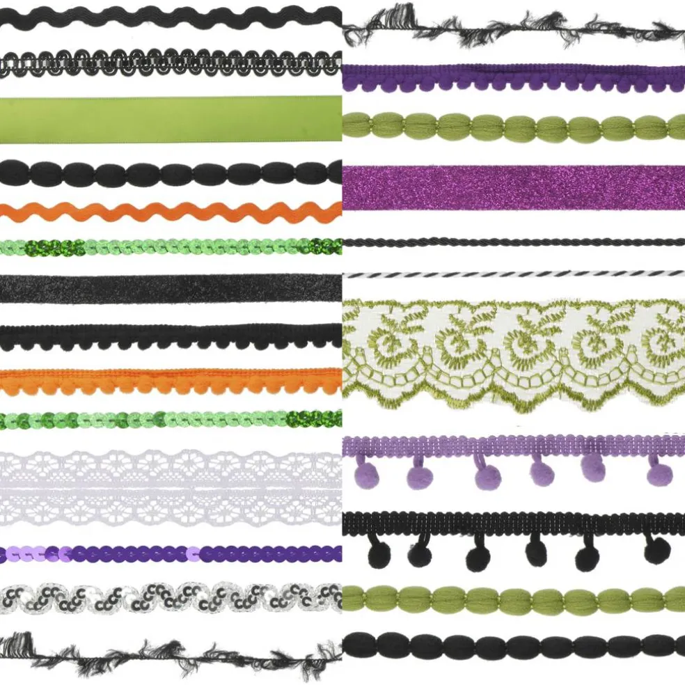 Purple, Green & Orange Halloween Trim Bundle, 25ct. by Celebrate It™