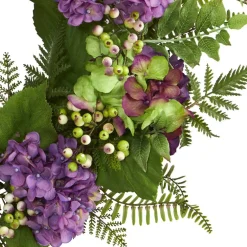24” Purple Hydrangea with Berry Wreath
