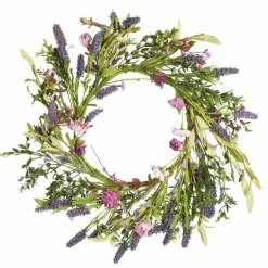 24" Purple Lilac Wildflower Wreath