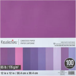 Purple Palette 12" x 12" Cardstock Paper by Recollections™, 100 Sheets