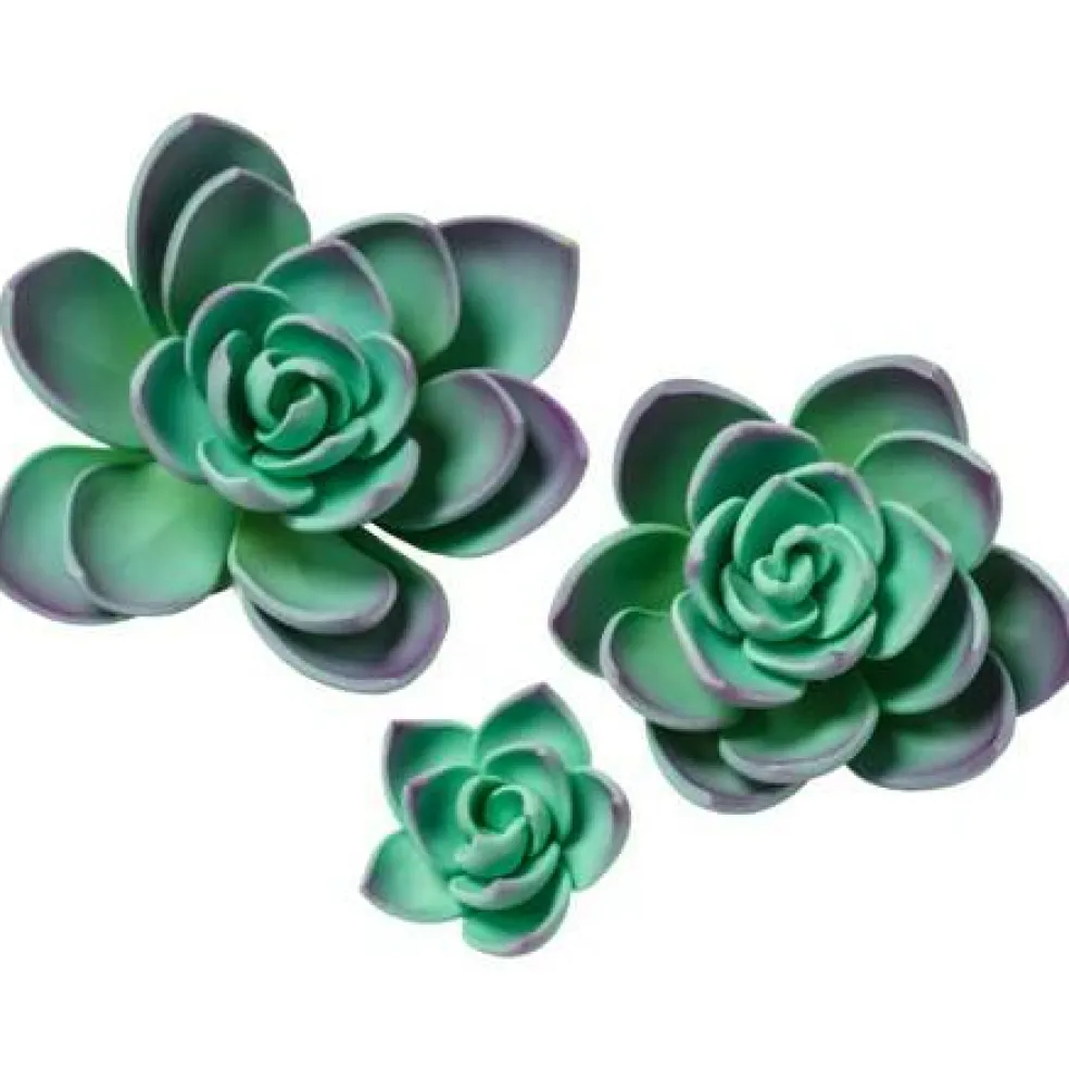 Purple Succulents Gum Paste Flowers