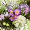 24" Purple Wildflower & Berry Half Spring Wreath