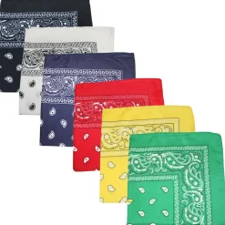 Qraftsy Paisley Polyester Bandanas - Bulk Lot - 25 Pack