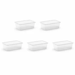 6.1qt. Clear Storage Cases with Snap-On Lids, 5ct. by Simply Tidy®