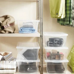 6.1qt. Clear Storage Cases with Snap-On Lids, 5ct. by Simply Tidy®
