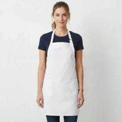Q-Tees Full Length Apron with Pockets 7.5 oz Poly Cotton Workwear