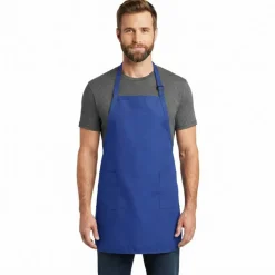 Q-Tees Full Length Apron with Pockets 7.5 oz Poly Cotton Workwear