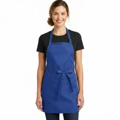 Q-Tees Full Length Apron with Pockets 7.5 oz Poly Cotton Workwear