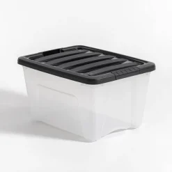 32qt Plastic Storage Bins with Lids and Secure Latching Buckles - 4 Pack