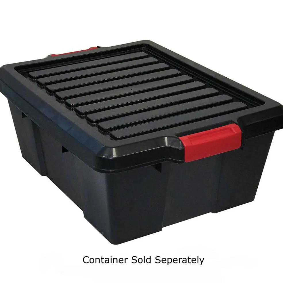 Quantum Storage Systems® Black 21" x 15.875" x 1" Lid for Latch Container