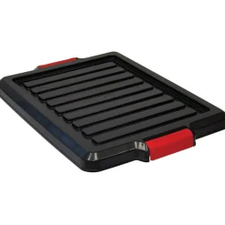 Quantum Storage Systems® Black 21" x 15.875" x 1" Lid for Latch Container