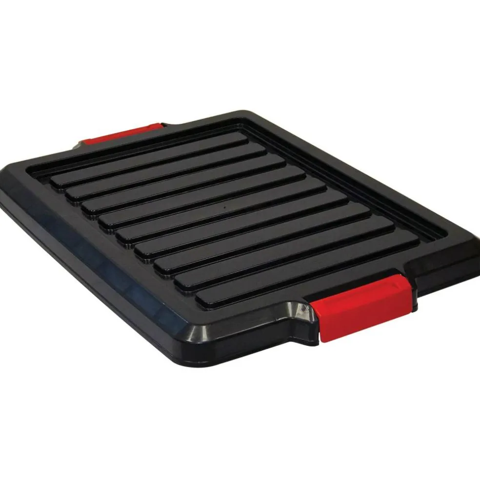 Quantum Storage Systems® Black 21" x 15.875" x 1" Lid for Latch Container
