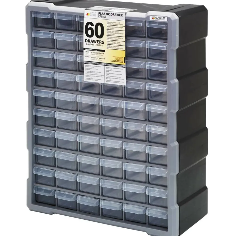 Quantum Storage Systems® Black & Gray 60-Drawer Cabinet