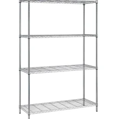 Quantum Storage Systems® 24" x 72" Chrome 4-Shelf Wire Shelving Unit