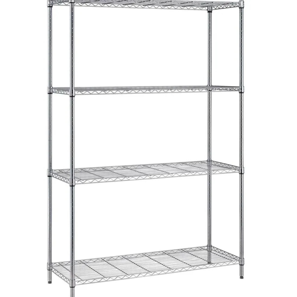 Quantum Storage Systems® 24" x 72" Chrome 4-Shelf Wire Shelving Unit