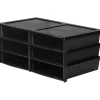 Quick Stack Literature Sorter, 6 Compartments, Black