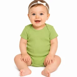Rabbit Skins Infant Baby Rib Short Sleeve Bodysuit Free Shipping