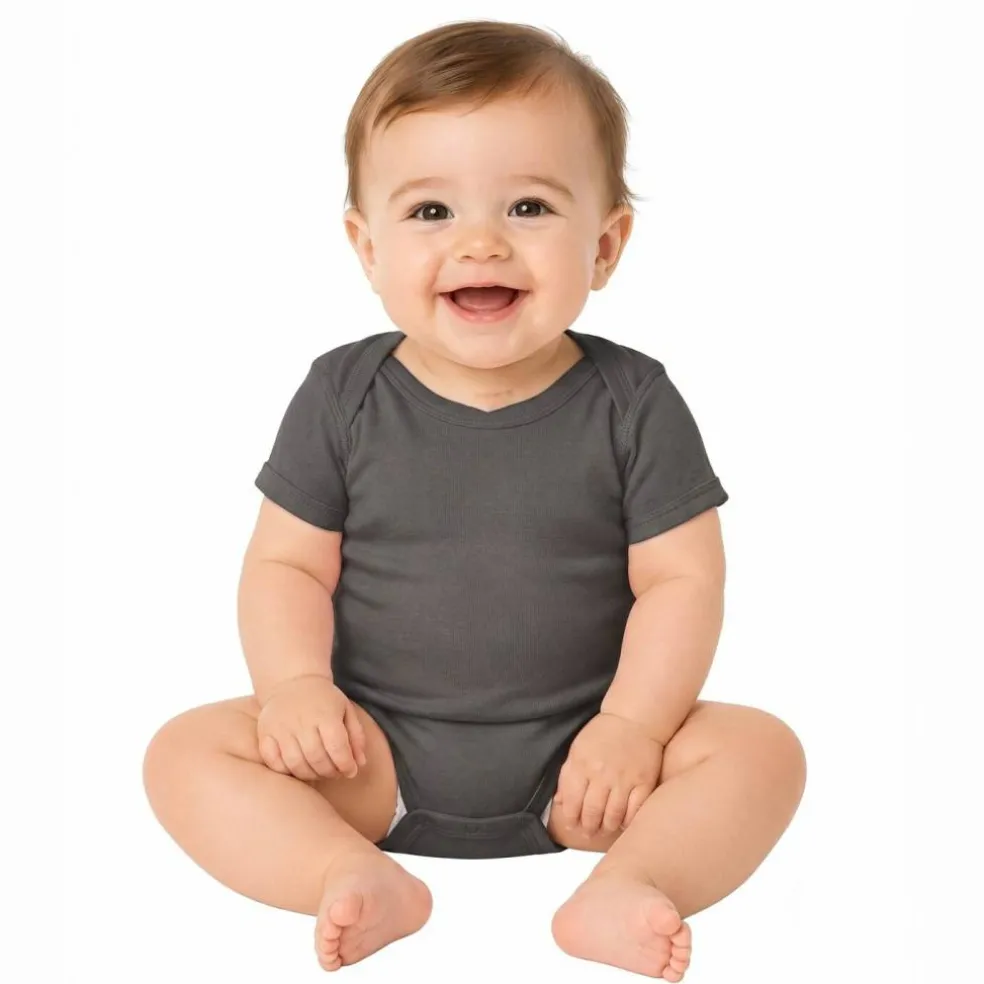 Rabbit Skins Infant Baby Rib Short Sleeve Bodysuit Free Shipping