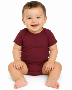 Rabbit Skins Infant Baby Rib Short Sleeve Bodysuit Free Shipping