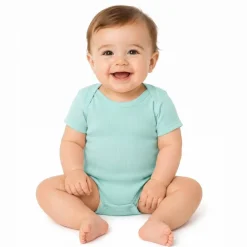 Rabbit Skins Infant Baby Rib Short Sleeve Bodysuit Free Shipping