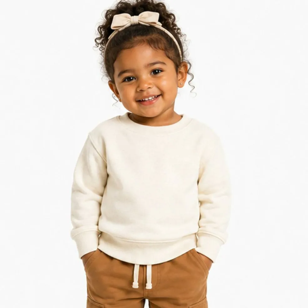 Rabbit Skins Toddler Fleece Crewneck Long Sleeve Sweatshirt