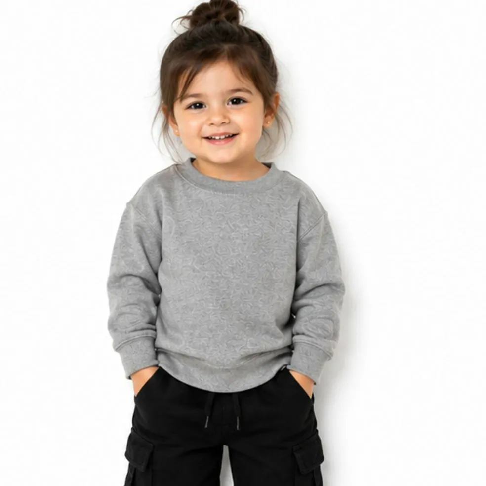 Rabbit Skins Toddler Fleece Crewneck Long Sleeve Sweatshirt