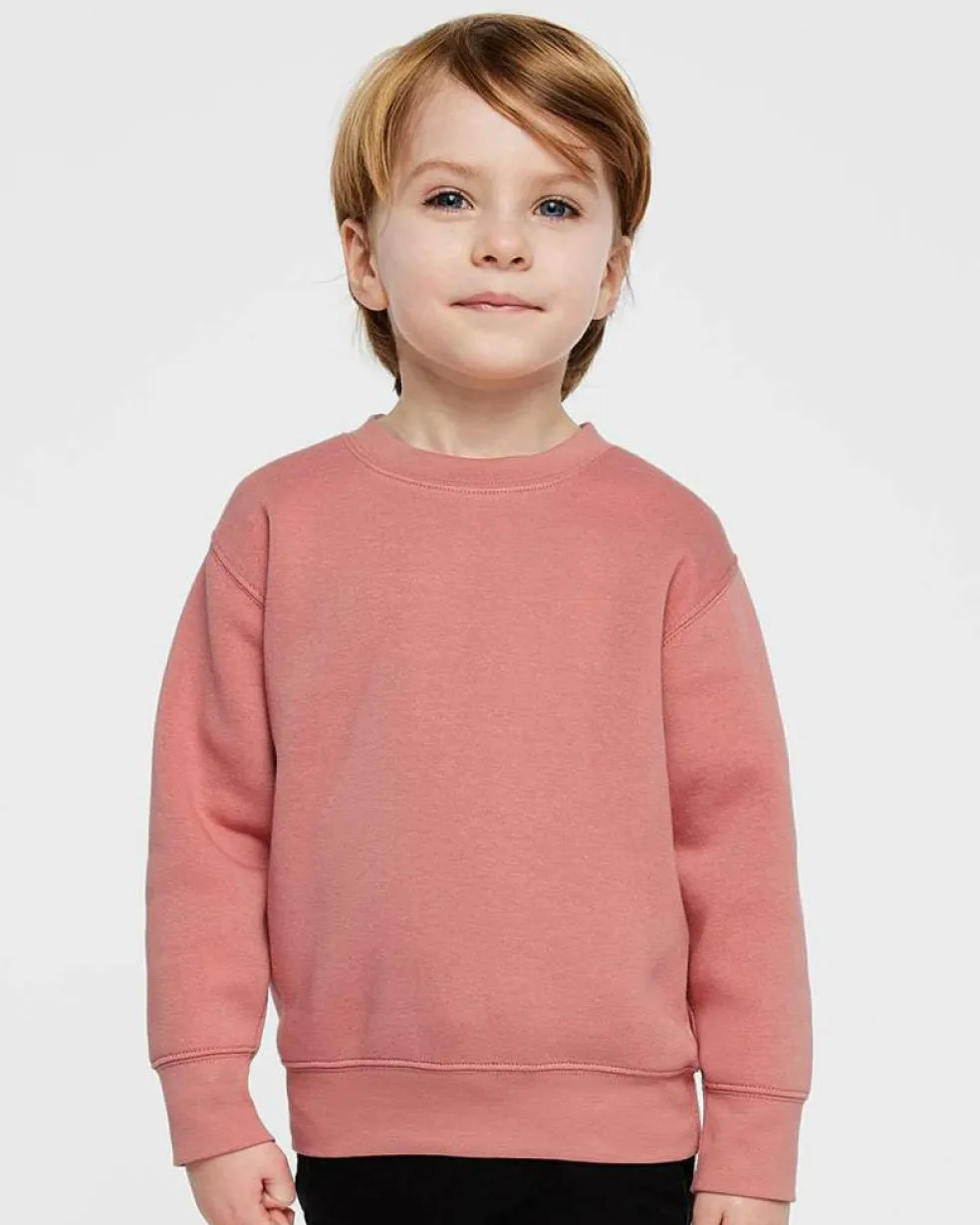 Rabbit Skins Toddler Fleece Crewneck Long Sleeve Sweatshirt