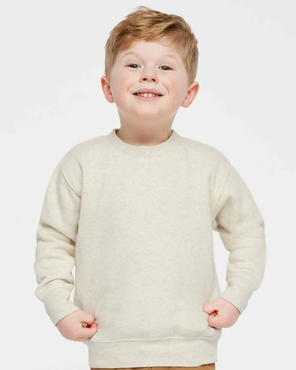 Rabbit Skins Toddler Fleece Crewneck Long Sleeve Sweatshirt