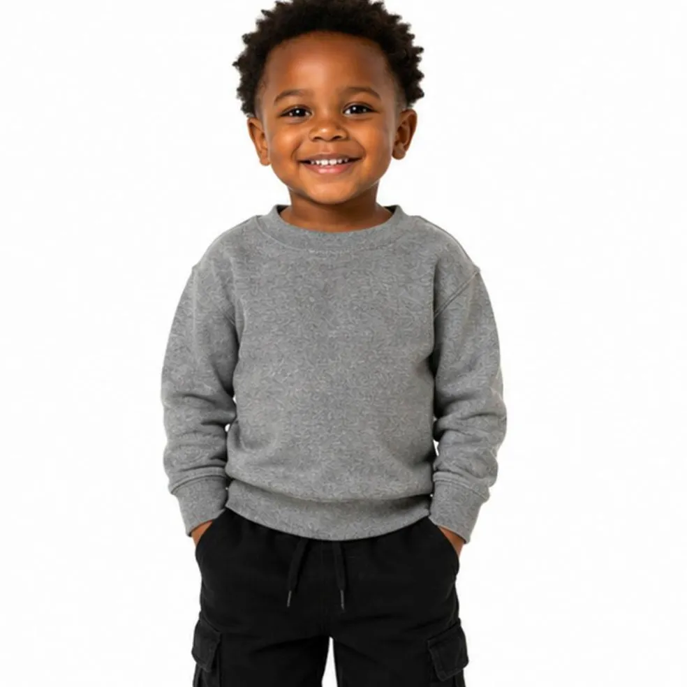 Rabbit Skins Toddler Fleece Crewneck Long Sleeve Sweatshirt