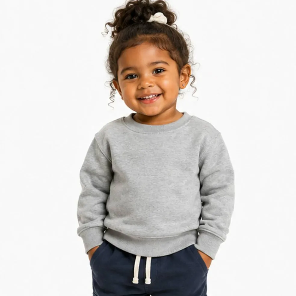 Rabbit Skins Toddler Fleece Crewneck Long Sleeve Sweatshirt